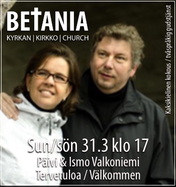 Gudstjänst med Päivi & Ismo Valkoniemi - kaksikielinen kokous @ Betania | Finland