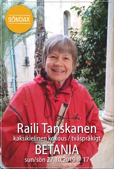 Gudstjänst med Raili Tanskanen - kaksikielinen kokous + Söndax @ Betania | Finland